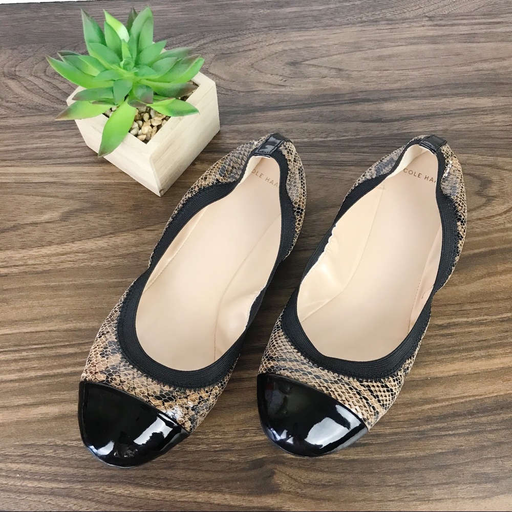 Cole Haan Deltona Gore Black Multi Print Ballet